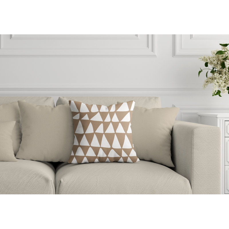 Housse et insert de coussin décoratif carré Tomo Lulu, L 17 po x H 17 po, Beige