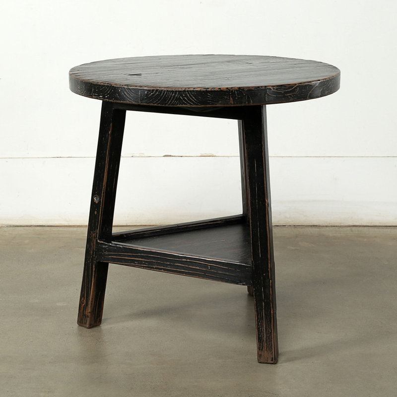 25.5'' W Solid Wood Console Table, Black