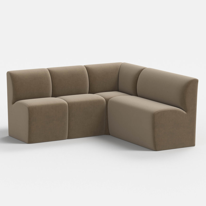Banquette Salyers, Performance Velvet Walnut