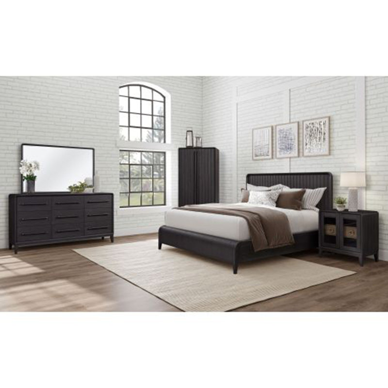 Luxurious Waterfall Panel Bed, Queen