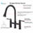 Pull Down Bridge Kitchen Sink Faucet, Two Handle Kitchen Faucet-70673784