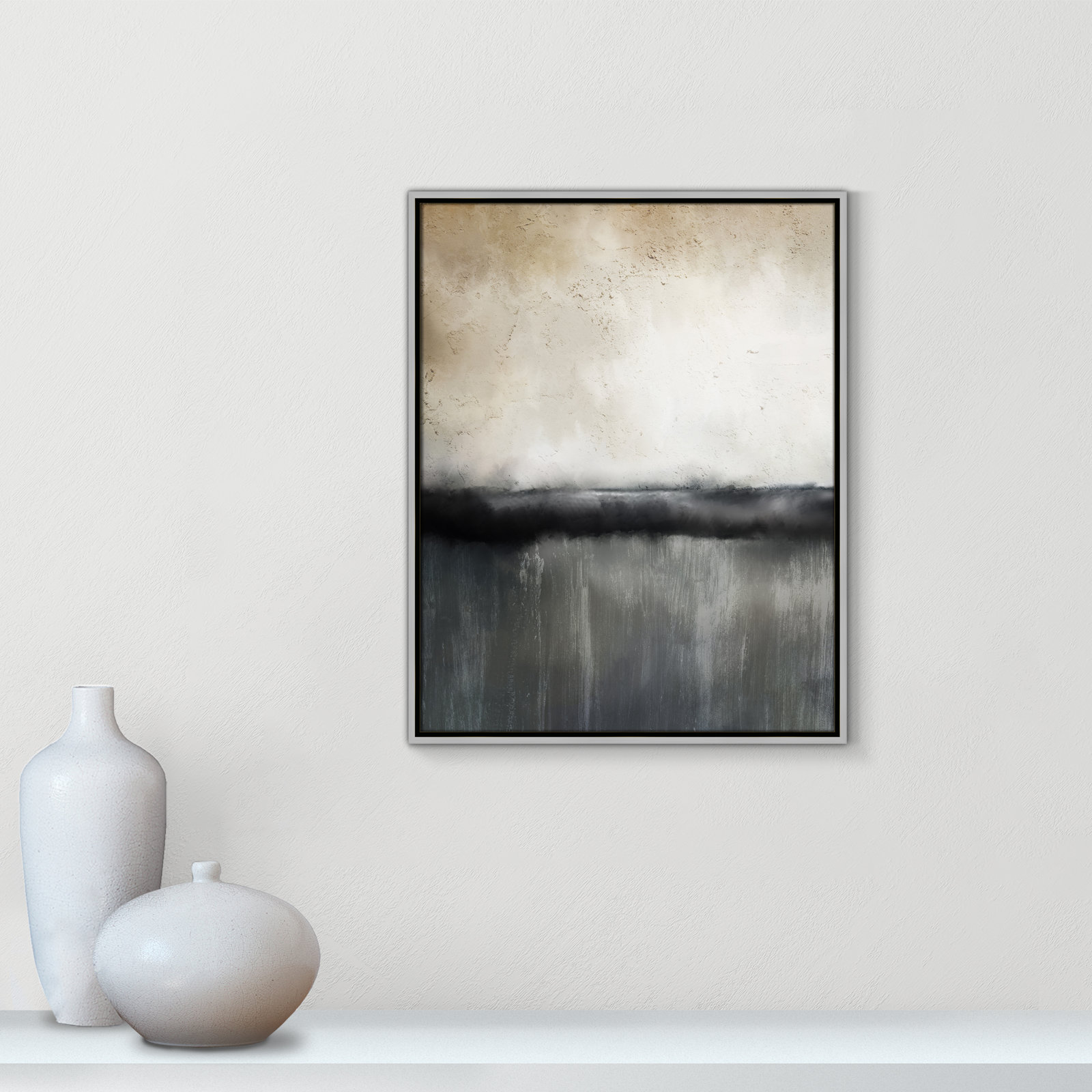 Sunset by Kimberly Allen Print, Picture Framed Canvas, 29.5" H x 23.5" W, Silver