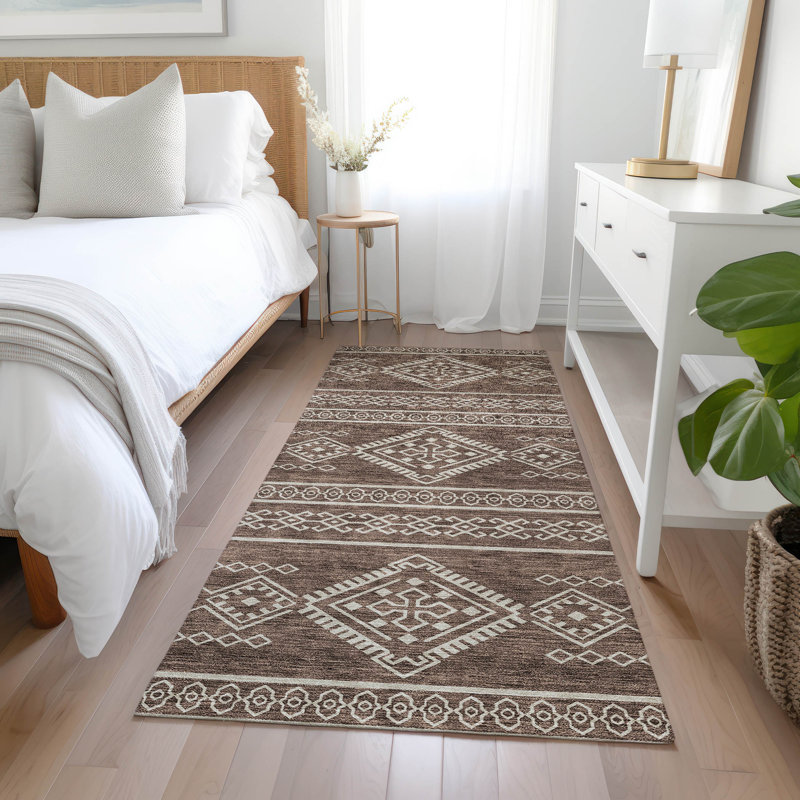 Tapis intérieur / extérieur Chaelynn, Tapis de couloir 2 pi 3 po x 7 pi 6 po
