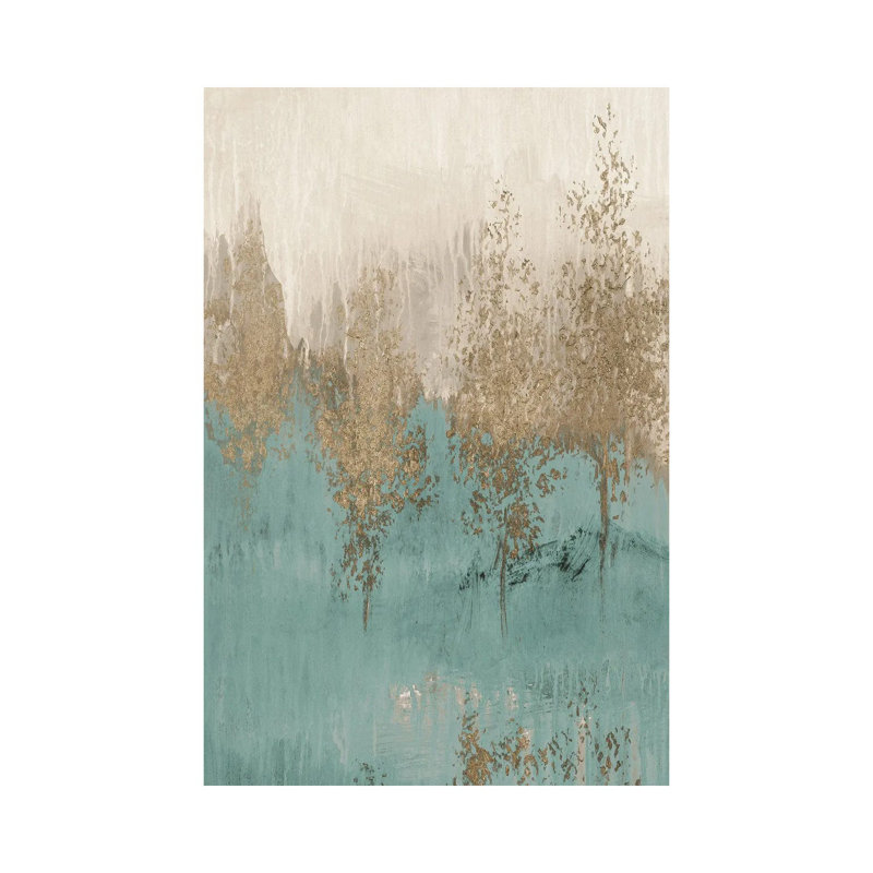 «Through The Gold Trees Abstract II» par Lanie Loreth - Giclée sur toile tendue avec châssis, H 26 po x l 18 po x P 1,5 po