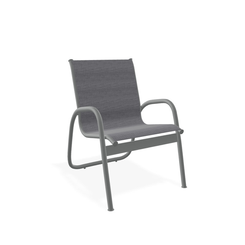 Fauteuil de patio Gardenella, Graphite texturé, Étain Augustine