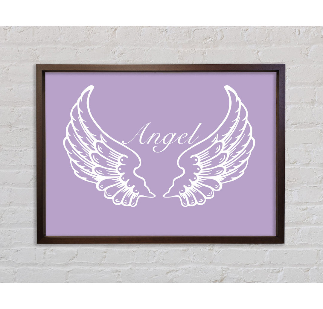 Angel Wings Lilac - Einzelner Bilderrahmen Kunstdrucke auf Leinwand