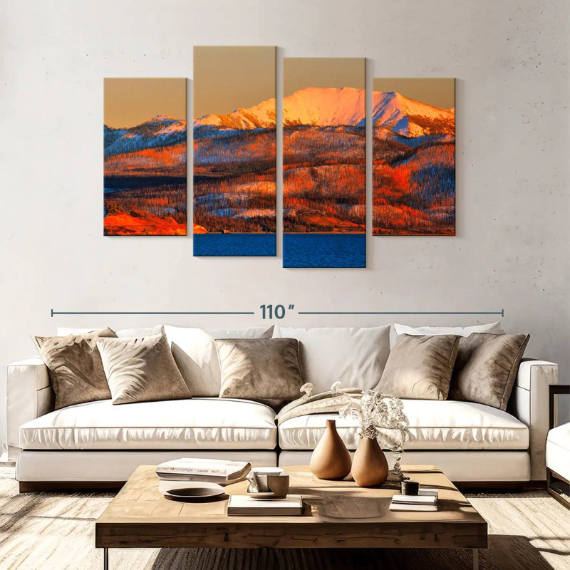 Orange Casted Yellowstone, 54" H x 84" W