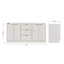 Base de meuble-lavabo double 72 po en bois massif seulement, armoire de base sans plateau en blanc chaud-115860335