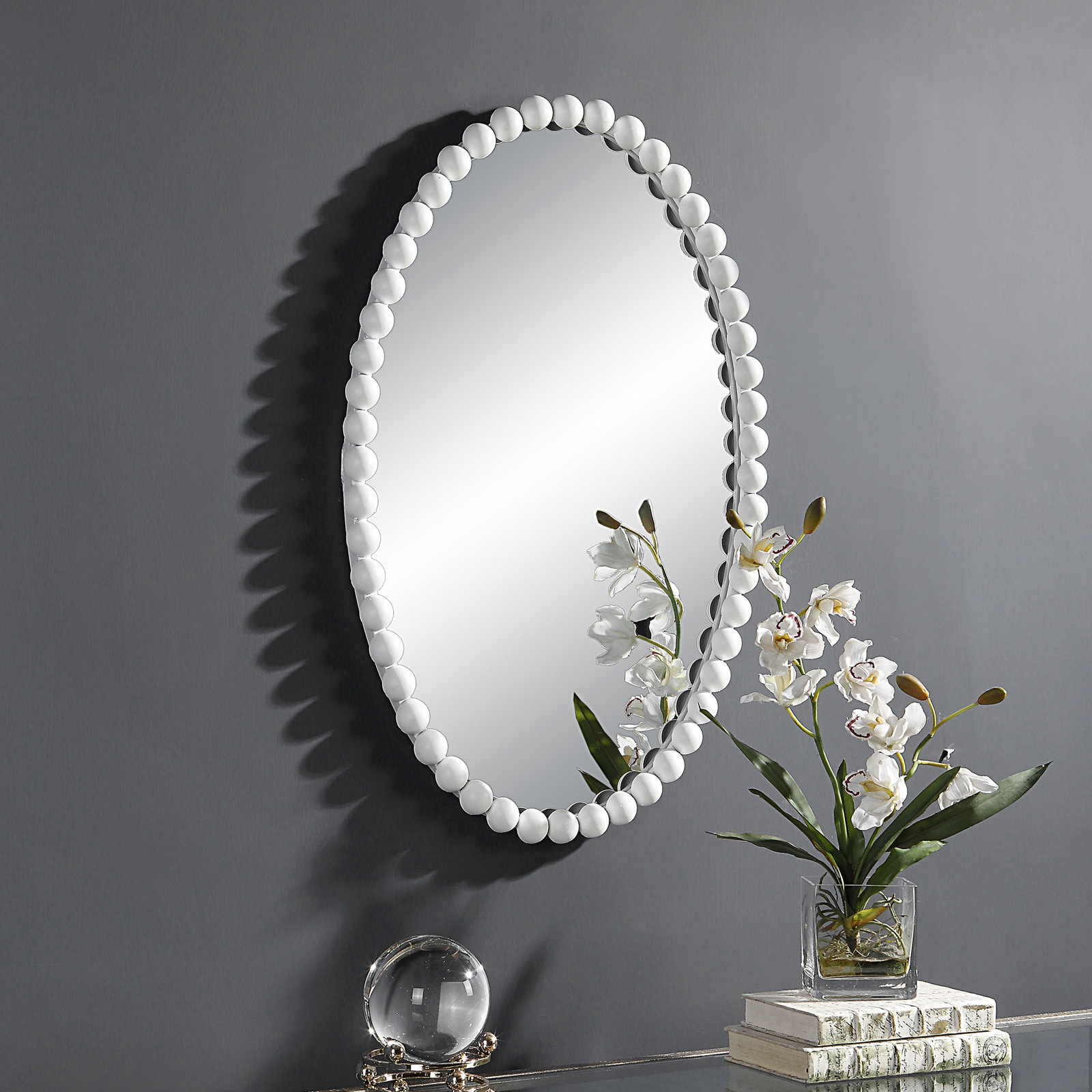Sanne 20" Accent Mirror, White