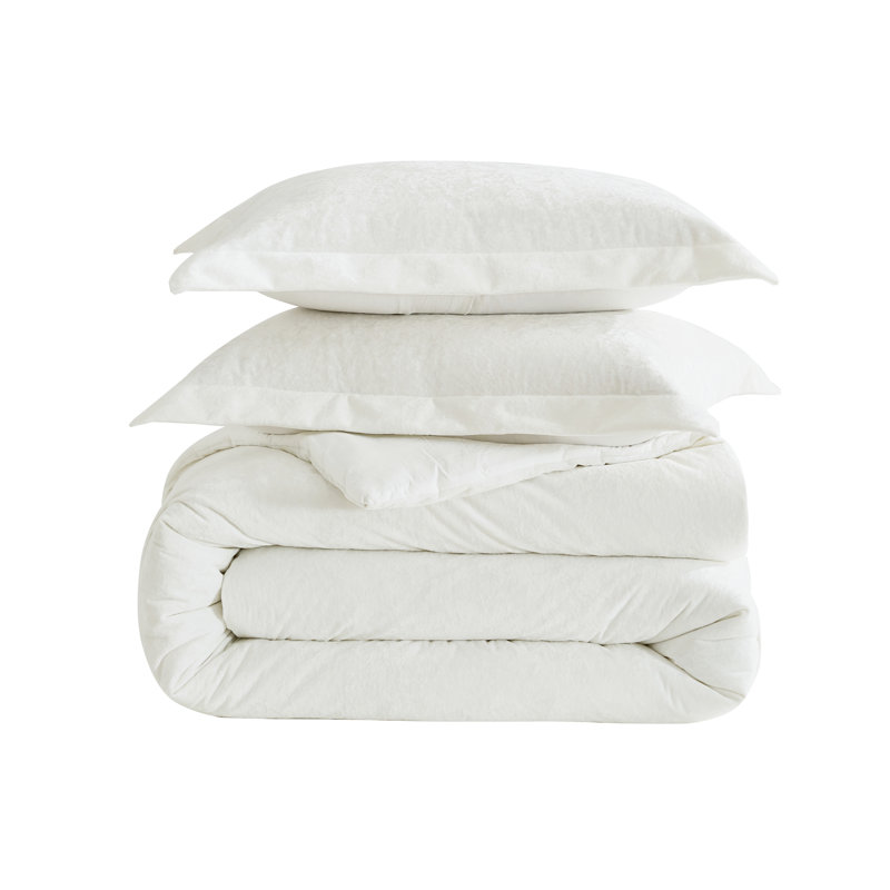 Luxurious Queen Cream White Velvet Reversible Comforter Set
