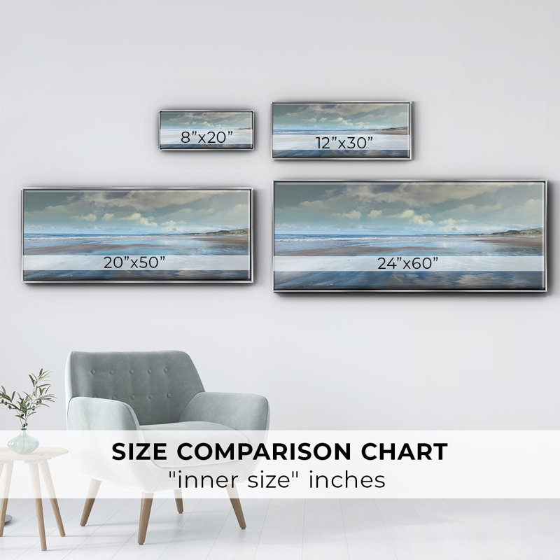 Reflecting- Framed Canvas, 8" H x 20" W
