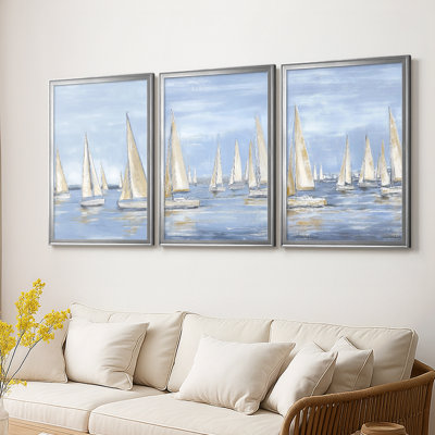NAUTICAL Series I - Toile tendue avec châssis sur mesure - 3 pièces