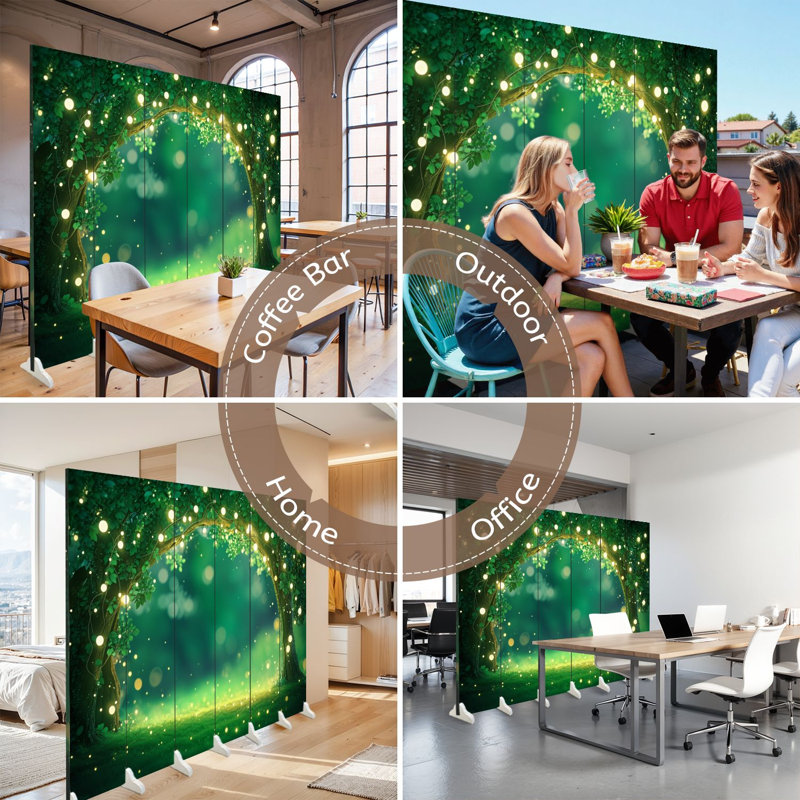 Cloison pliante 6 panneaux paravent Royal Spring Garden Fairy Wonderland, 6, H 71 po x l 96 po x P 1 po