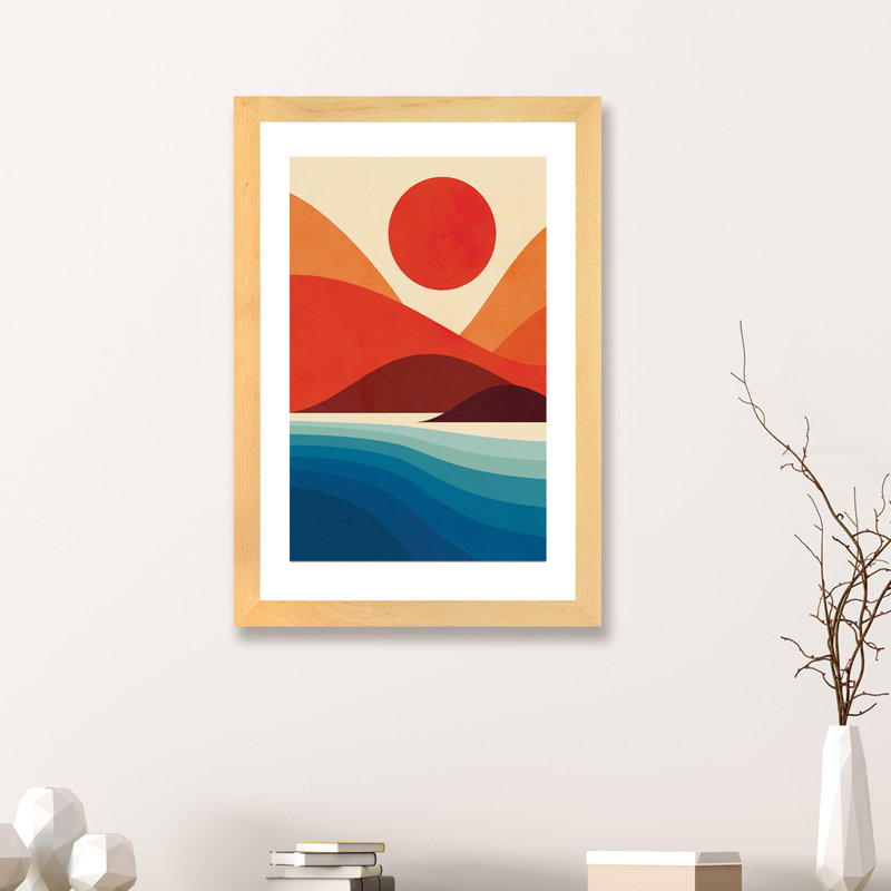 « seaside » par jay fleck-impression sur image, H 24 po x l 16 po x P 1 po, Papier encadré de bois naturel