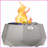 Tabletop Fireplace, 9" Portable Clean-Burning Alcohol Firepit, Indoor/Outdoor | Light Grey | Concrete