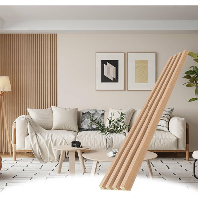 Slat Wall Panels, 8 Pack Accent Slat Wood Slats For Wall And...