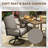 5 Piece Outdoor Dining Set Swivel Chairs With Faux Woodgrain Dining Table-1403777375