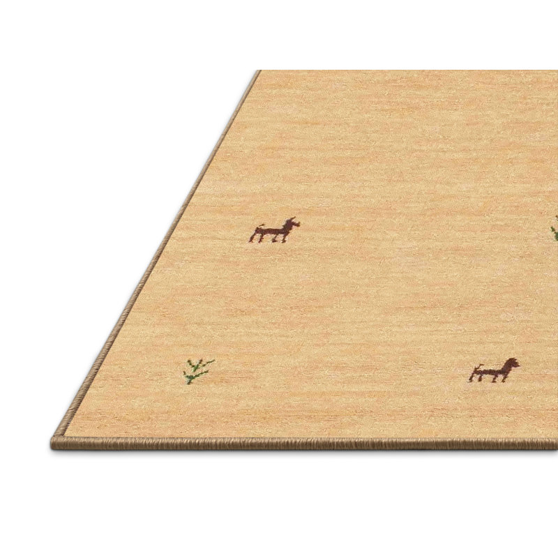Surface beige contemporaine tapis Cahn, Rectangle 2 pi x 3 pi