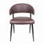 Chaise rembourrée en similicuir