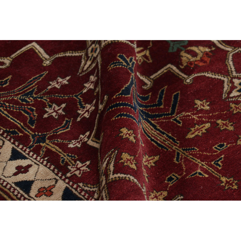 Rug & Kilim’S Modern Agra Rug In Red With Colorful Floral Patterns