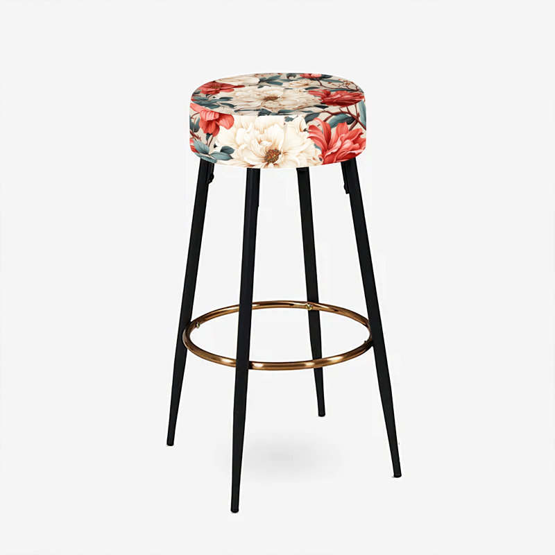 Ensemble de 2 tabourets de bar Vintage White Boho