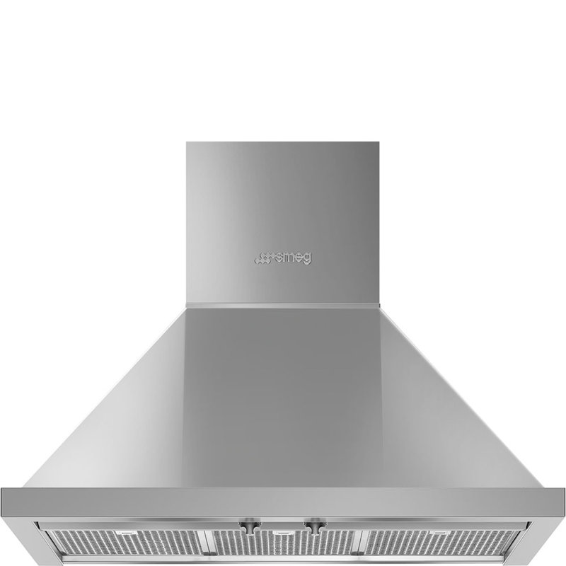 SMEG Portofino 30" 600 CFM Convertible Wall Mount Range Hood, Steel