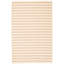 Tapis beige / blanc rayé rectangulaire en laine tressé à la main 5 pi x 7 pi 10 po Baltierra