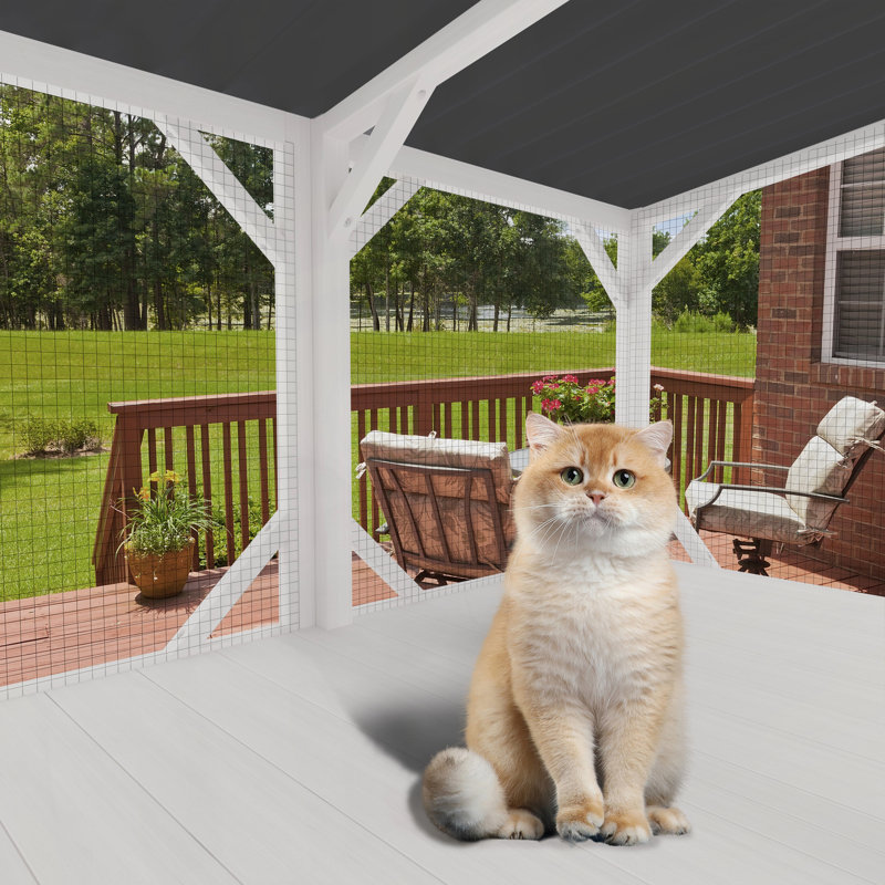Boîte pour chat, fenêtre d'extérieur pour chat 43,3 po pour bronzer, faire la sieste et regarder, perchoir pour grands chats d'intérieur - utilisation toutes saisons, cage pour chat