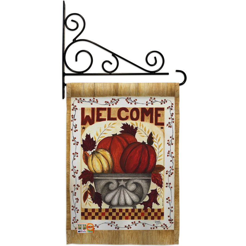 Double Sided 18.5'' H x 13'' W Polyester Flag Set
