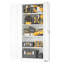 Armoire de garage en métal blanc avec 4 tablettes réglables et verrou antivol pour la classe Pantry