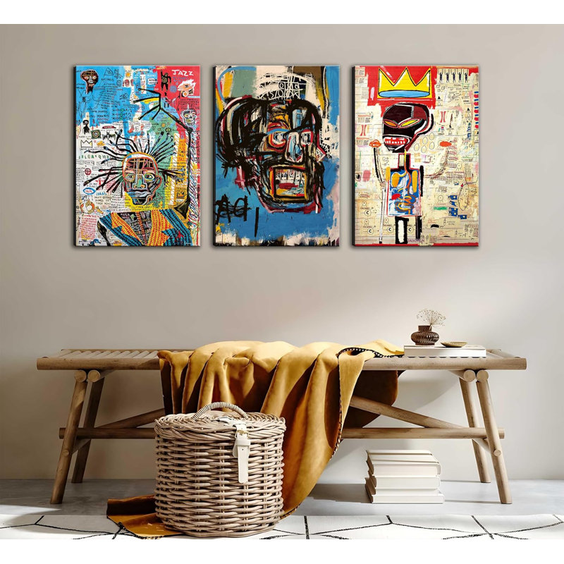 3-piece Modern Graffiti Wall Art