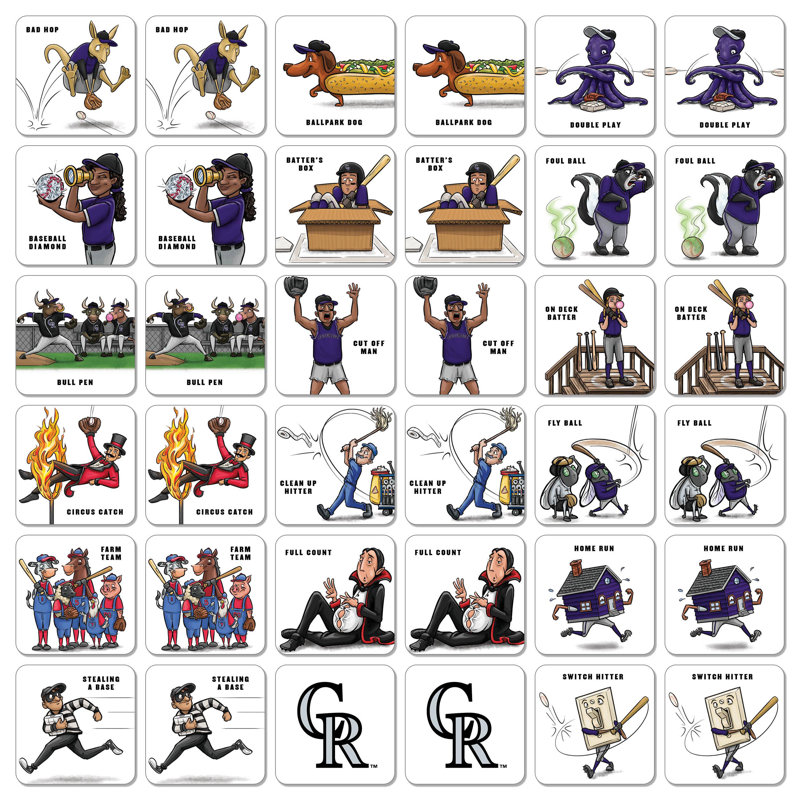 MLB Licensed Memory Match Game, Colorado Rockies