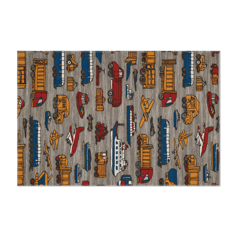 Tapis intérieur et extérieur gris Transport, Rectangle 5 pi x 7 pi