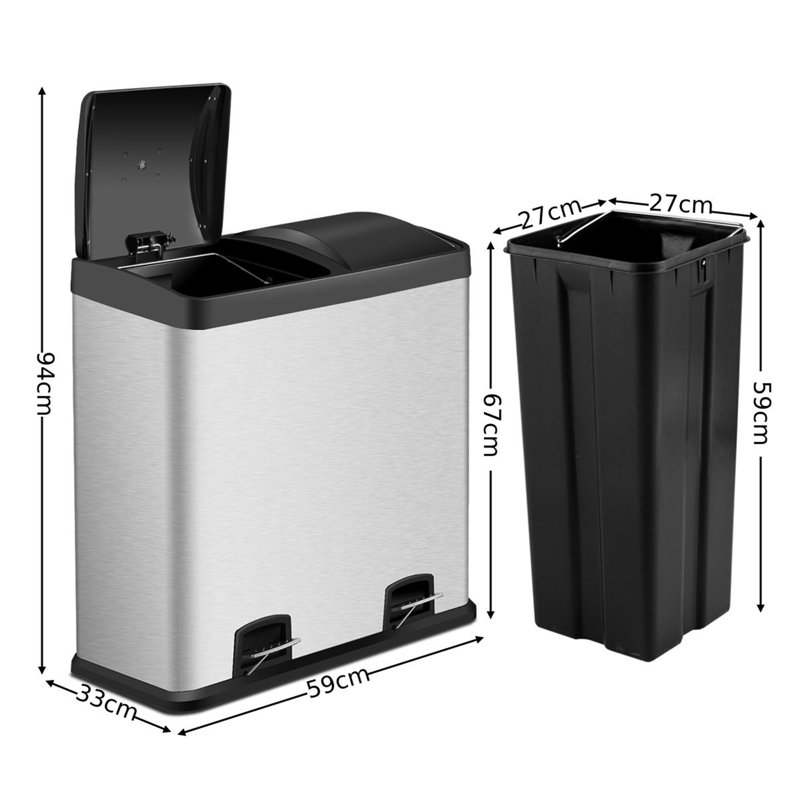 Stainless Steel Step On Waste Bin
