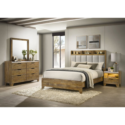 Henderson 4-Piece Queen Bedroom Set Medium Oak