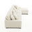 5 - Piece Upholstered White Faux Rabbit Fur Flannel Modular Sectional Sofa with Throw Pillows & Removable Ottomans-190078671