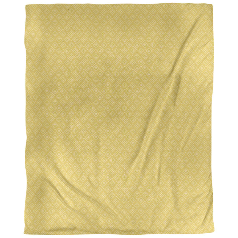 Tissu de labyrinthe carré, Jaune, L 54 po x l 36 po, Coton peigné pima