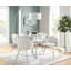 Chaise en métal argenté et similicuir-672806551-672806548