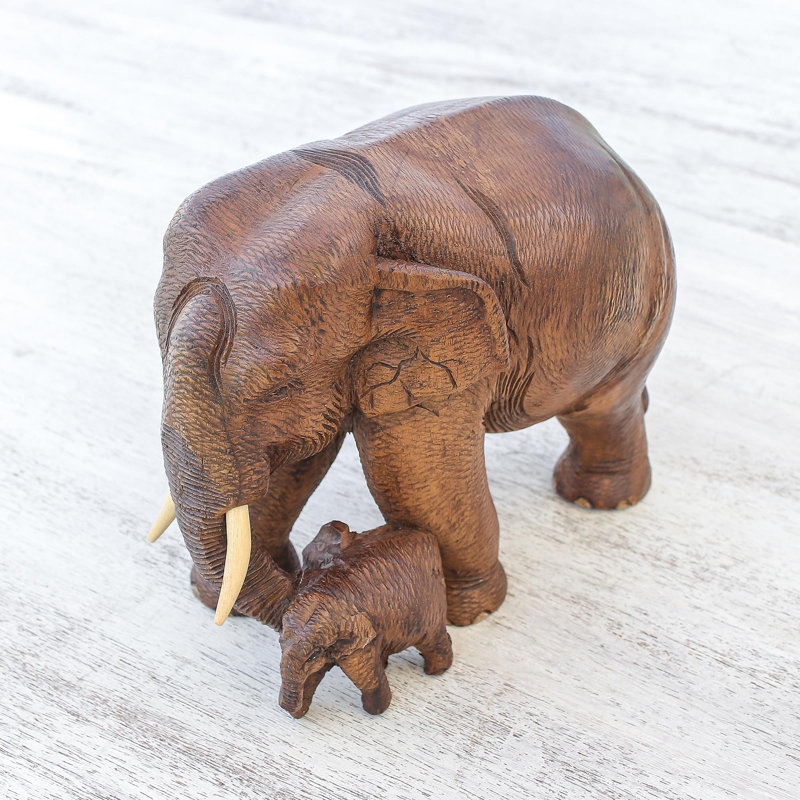 Figurine Holst Père et fils en teck