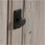Bureau d'ordinateur avec huche, finition brune
