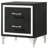 Black 2-drawer Nightstand Bedside Table