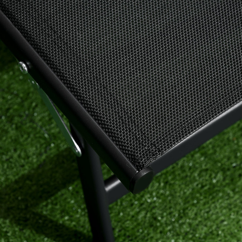 Outsunny Chaise Lounge Outdoor, Black