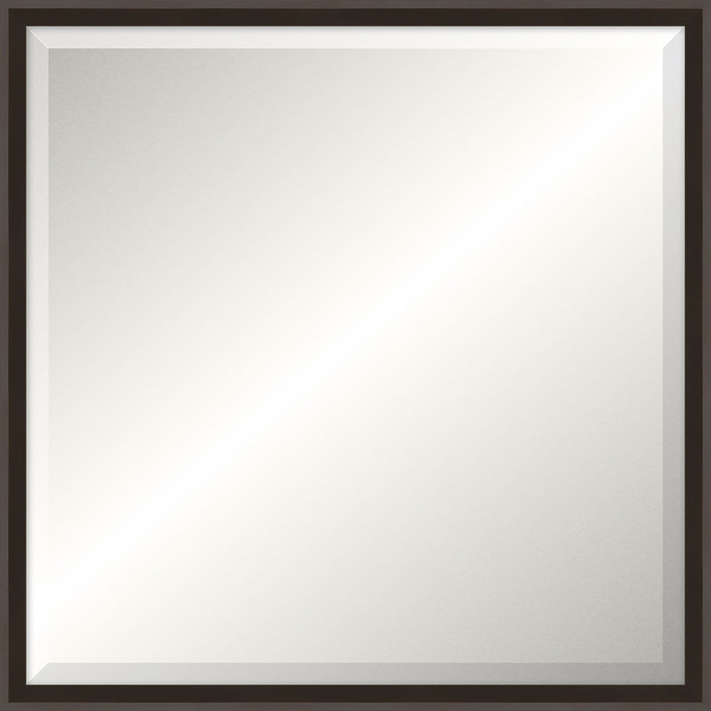 Ridgeline Solid Wood Mirror, 23.5" x 23.5", Square, Espresso