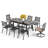 Alyah 8 - Person Patio Dining Set Extendable Rectangular Table with Cushions Included
