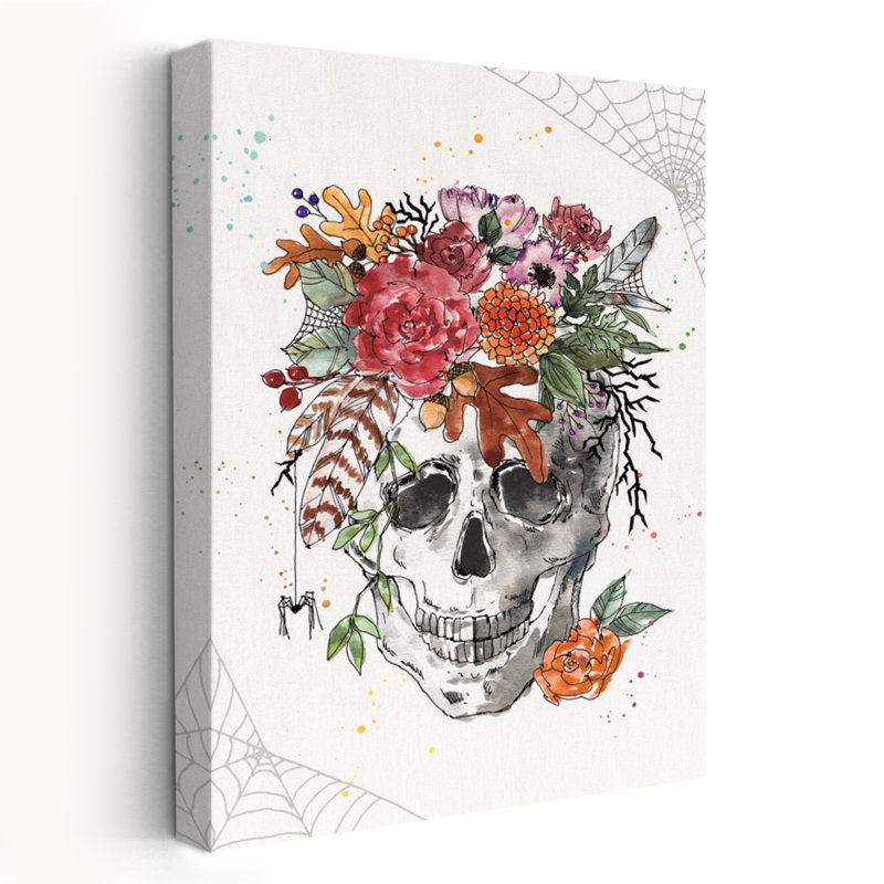 Spooky Style III - Glands Anemones Autumn Berries Art, H 36 po x l 24 po