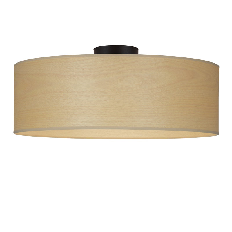 Tsuri Wood Semi Flush Mount, Oak, 15cm H x 45cm W x 10cm D
