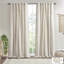 Panneau de rideau en coton avec rayures et doublure en chenille pour une décoration intérieure plus intime-686525852-686525843