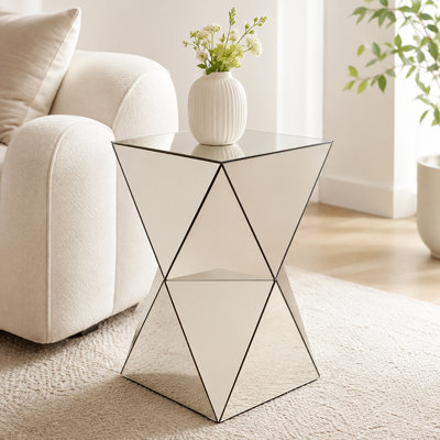 Table d'appoint et table de chevet moderne et luxueuse Mirrored