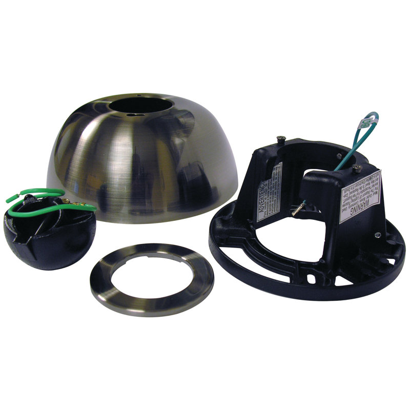 Ceiling Fan Sloped Ceiling Kit - 1 inch - Brushed Nickel, Brushed Nickel