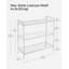 Étagère de rangement en métal à 3 niveaux avec roulettes, étagère en maille avec cadres latéraux en X, largeur de 31,5 po, pour entrée, cuisine, salon, salle de bain, style industriel, blanc-1583260541-1591993530
